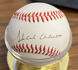 Hank Aaron Signed Autographed Baseball JSA