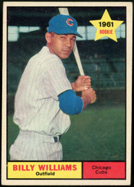 Chicago Cubs Billy Williams 1961 Topps Rookie #141 Card - SGC 5