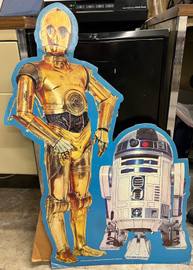 1983 Lucasfilm Star Wars R2-D2 C-3PO Vintage Standee Rare 30x21