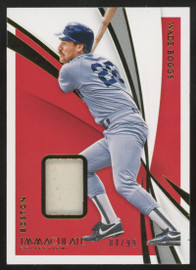 2021 Immaculate Wade Boggs Game-Worn Jersey /99 #87