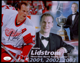 Nick Lidstrom Signed Autographed 8x10 Photo JSA AK60579