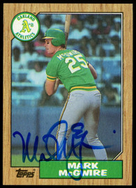 1987 Topps Mark McGwire Signed Autographed Card #366 JSA