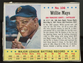 1963 Jello Willie Mays #106 VG (Wrinkles)