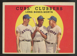 1959 Topps Cubs Clubbers Long/Banks/Moryn #147 VG/EX