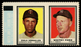 1962 Topps Zoilo Versalles/Whitey Ford Stamp Panel