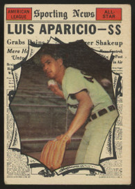 1959 topps baseball card # 310 luis aparicio ex+