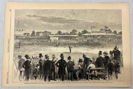 September 5 1874 Harper's Weekly Woodcut Baseball in England