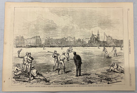 September 12 1874 Harper's Weekly Woodcut American Baseball Players in England