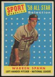 1958 Topps Warren Spahn AS #494 EX+