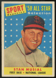 1958 Topps Stan Musial AS #476 VG/EX-EX