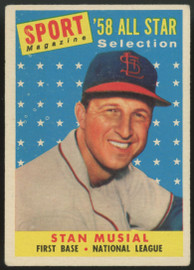 1958 Topps Stan Musial AS #476 VG-VG/EX