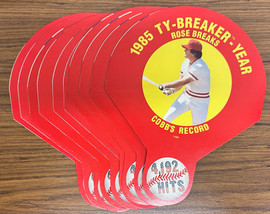 1985 Pete Rose Ty Cobb Ty-Breaker Year Souvenir Fan Lot of 10