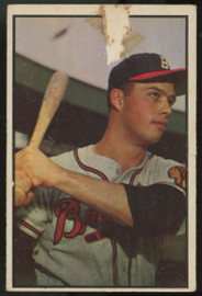 1953 Bowman Color Eddie Mathews #97 Poor (Paper Loss/Tape)