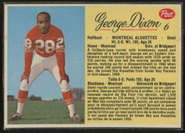 1963 Post CFL George Dixon Black Border SP #6 EX+