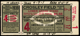 1939 World Series Game 4 Ticket Yankees Reds (Gehrig/DiMaggio)
