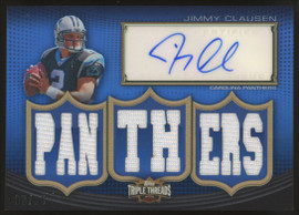 2010 Triple Threads Jimmy Clausen RC Patch Auto RPA Blue /18 #TTAR-38