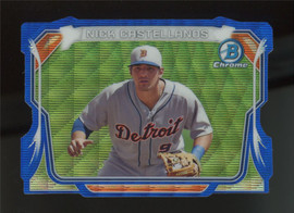 2014 Bowman Chrome Mini Nick Castellanos RC Die Cut Blue Wave /99 #MC-NC