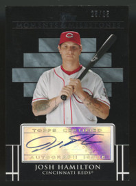 2008 Topps Moments & Milestones Josh Hamilton Auto Black /25 #MA-JH