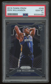 2019-20 Prizm Zion Williamson RC #248 PSA 10