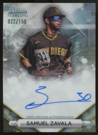 2023 Bowman Sterling Samuel Zavala Refractor Auto /150 #PA-SZ