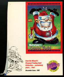 1992 Wizard's Personal Collection McFarlane's Santa Todd Uncut Card Panel