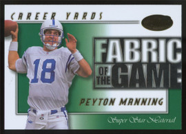 2000 Leaf Certified Peyton Manning Fabric of the Game /500 #FG-61