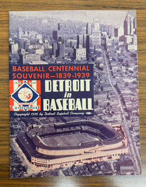 1939 Detroit Tigers Baseball Centennial Souvenir Program