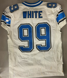 Dewayne White Detroit Lions Game Used Jersey (2008-2010)