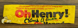 Hank Aaron Signed Autographed Oh Henry! Candy Wrapper JSA