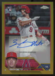 2023 Topps Chrome Update Zach Neto RC Auto Gold /50 #AC-ZN