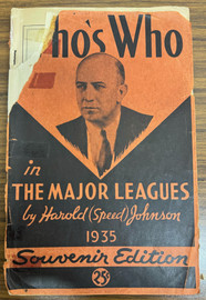 1935 Who's Who Baseball Book Souvenir Edition Poor