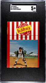 1969 Kahn's Bill Mazeroski Red Striped Border SGC 5