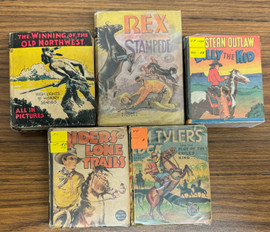 Western Big/Better Little Book Lot of 5 Billy the Kid Rex King of Wild Horses
