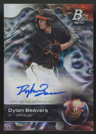 2023 Bowman Platinum Dylan Beavers Auto Ice /50 #TOP-82