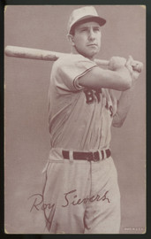 1947-66 Exhibits Roy Sievers Batting F/G (Creases)