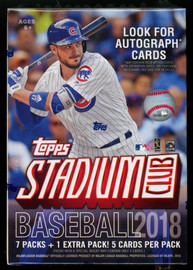 2018 Topps Stadium Club Baseball Blaster Box Factory Sealed