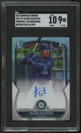 2023 Bowman Chrome Felnin Celesten 1st Auto Refractor /499 #CPA-FC SGC 9 10