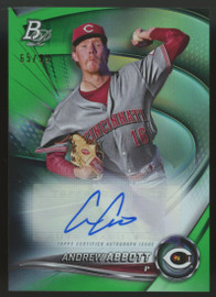 2022 Bowman Platinum Andrew Abbott Auto Green /99 #TOP-35