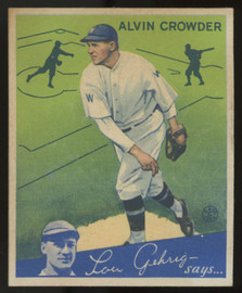 1934 Goudey Alvin Crowder #15 Poor (Marked/Paper Loss)