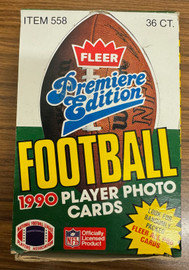 1990 Fleer Football Box w/ 35 Factory Sealed Packs