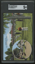 1935 E.C. Kropp Sun News Lou Gehrig Yankees Training Postcard SGC 5