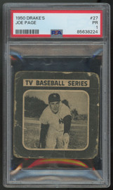 1950 Drake's Cookies Joe Page #27 PSA 1