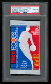 1989-90 Hoops Basketball Series 2 Pack Pistons on Top PSA 8