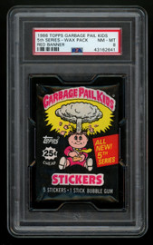 1986 Topps Garbage Pail Kids 5th Series Wax Pack Red Banner PSA 8