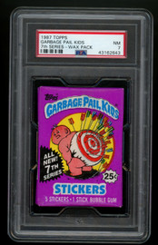 1987 Topps Garbage Pail Kids 7th Series Wax Pack PSA 7