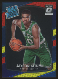 2017-18 Donruss Optic Jayson Tatum RC Rated Rookie Red Yellow #198