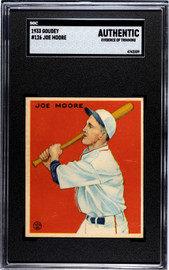 1933 Goudey Joe Moore RC #126 SGC Authentic