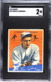 1934 Goudey Charley Charlie Gehringer #23 SGC 2