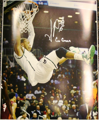 Adreian Payne Michigan State Spartans NCAA Autograph 16x20 Dunk Photo Inscribed