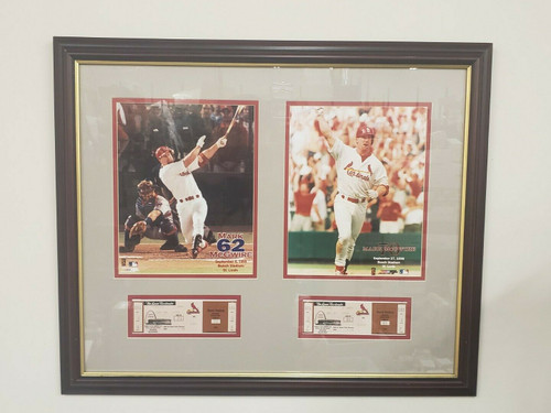 MM-McGwire HR Tickets Framed